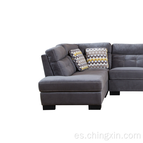 Sofá de esquina de tela conjuntos de sofá de sala de estar